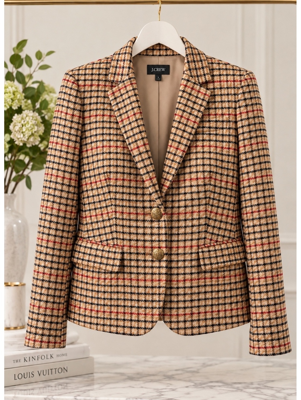 JCREW Plaid Blazer - great condition size 4